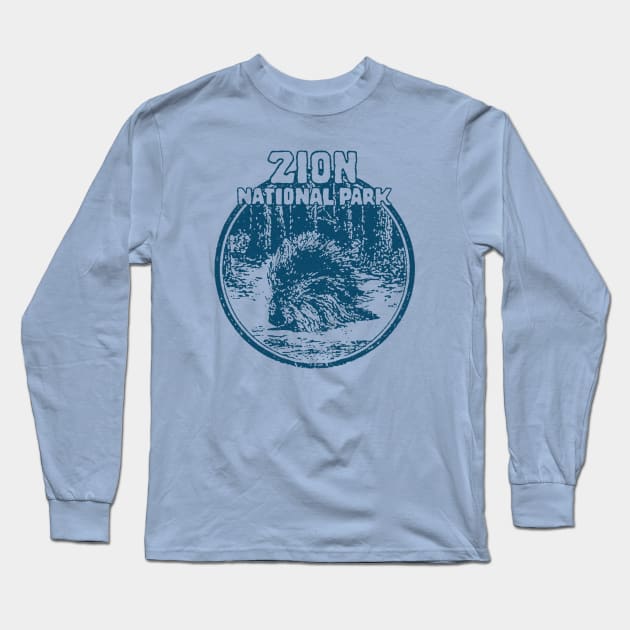 Zion National Park Vintage Long Sleeve T-Shirt by Hilda74